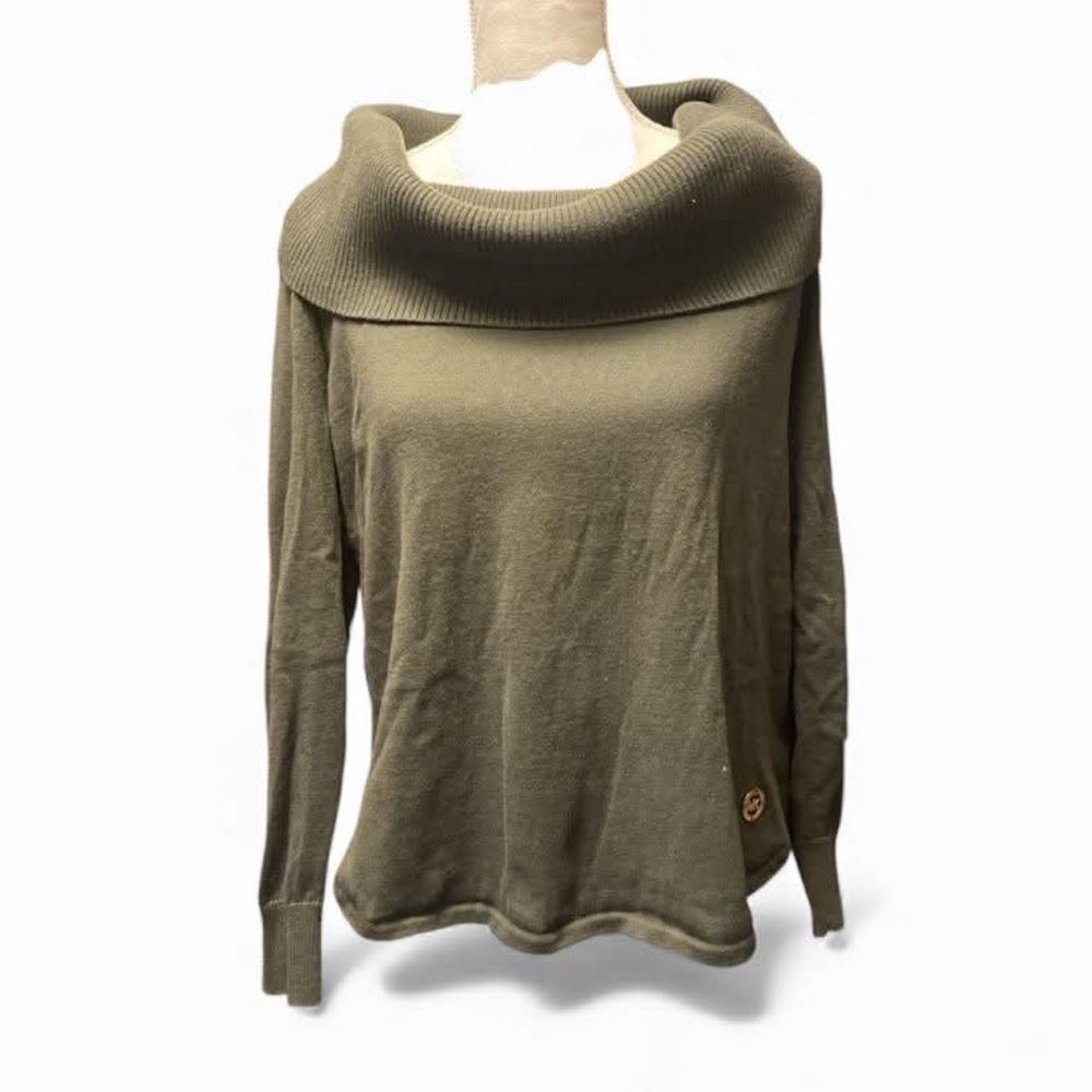 Michael Kors Olive Green Cowl Neck Sweater